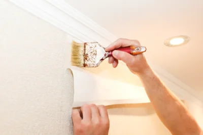 Pose de papier peint à Burzy — revêtements muraux et toiles de verre